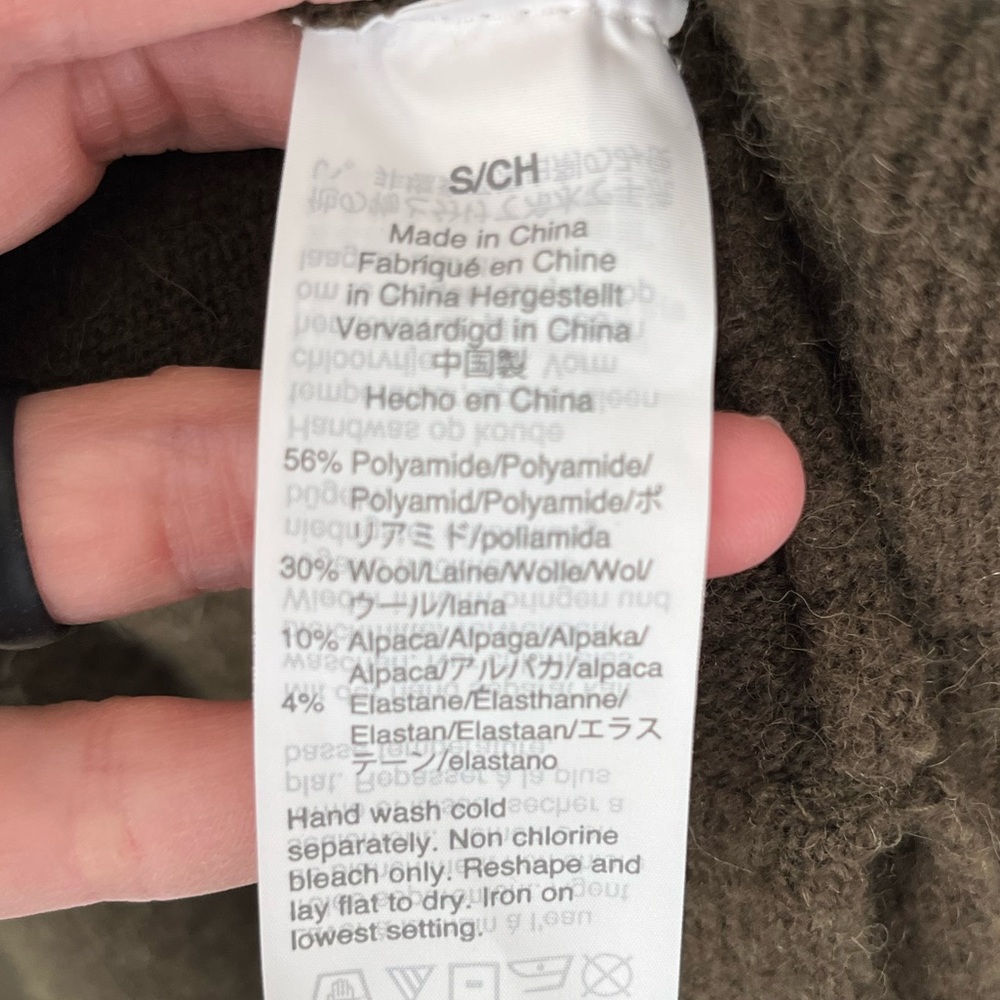 Madewell Kent cardigan sweater wool blend olive green small - Picture 9 of 10